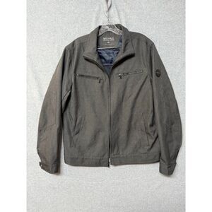 Michael Kors Mens Moto Jacket Heathered Gray Size M Medium